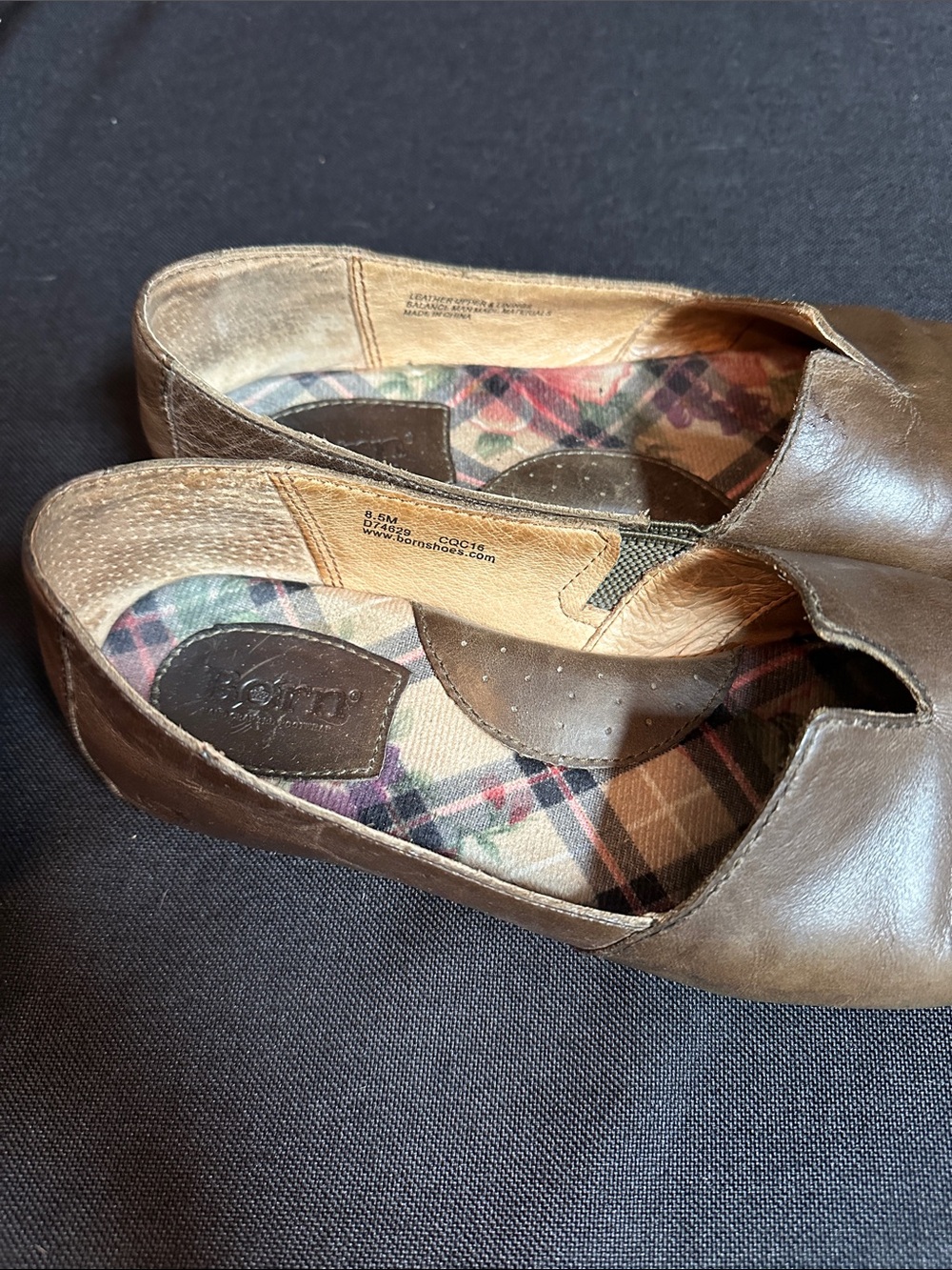 Brown Leather Slip-On Flats - Picture 6 of 7